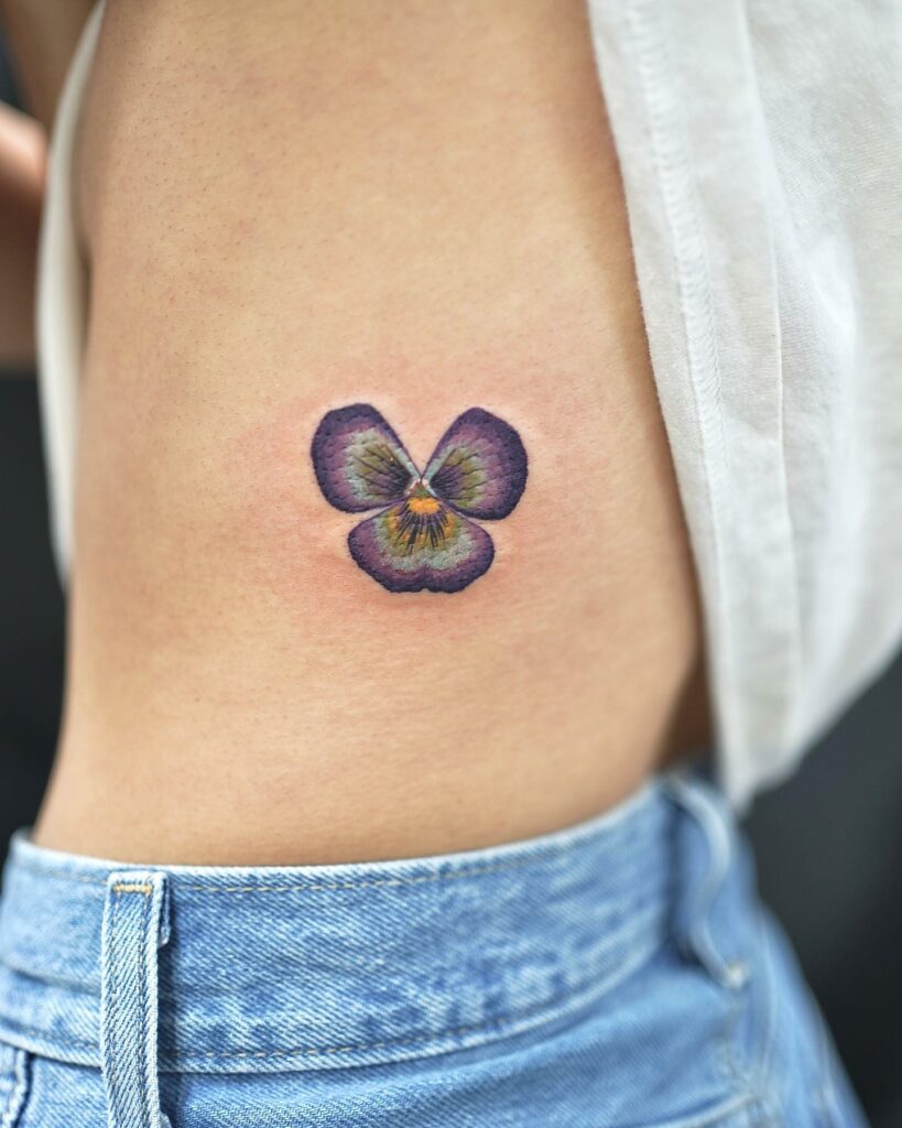13+ Pansies Tattoo Ideas To Inspire You! 19 Ideas For Pansy Flower Tattoos That Can Be Placed Anywhere