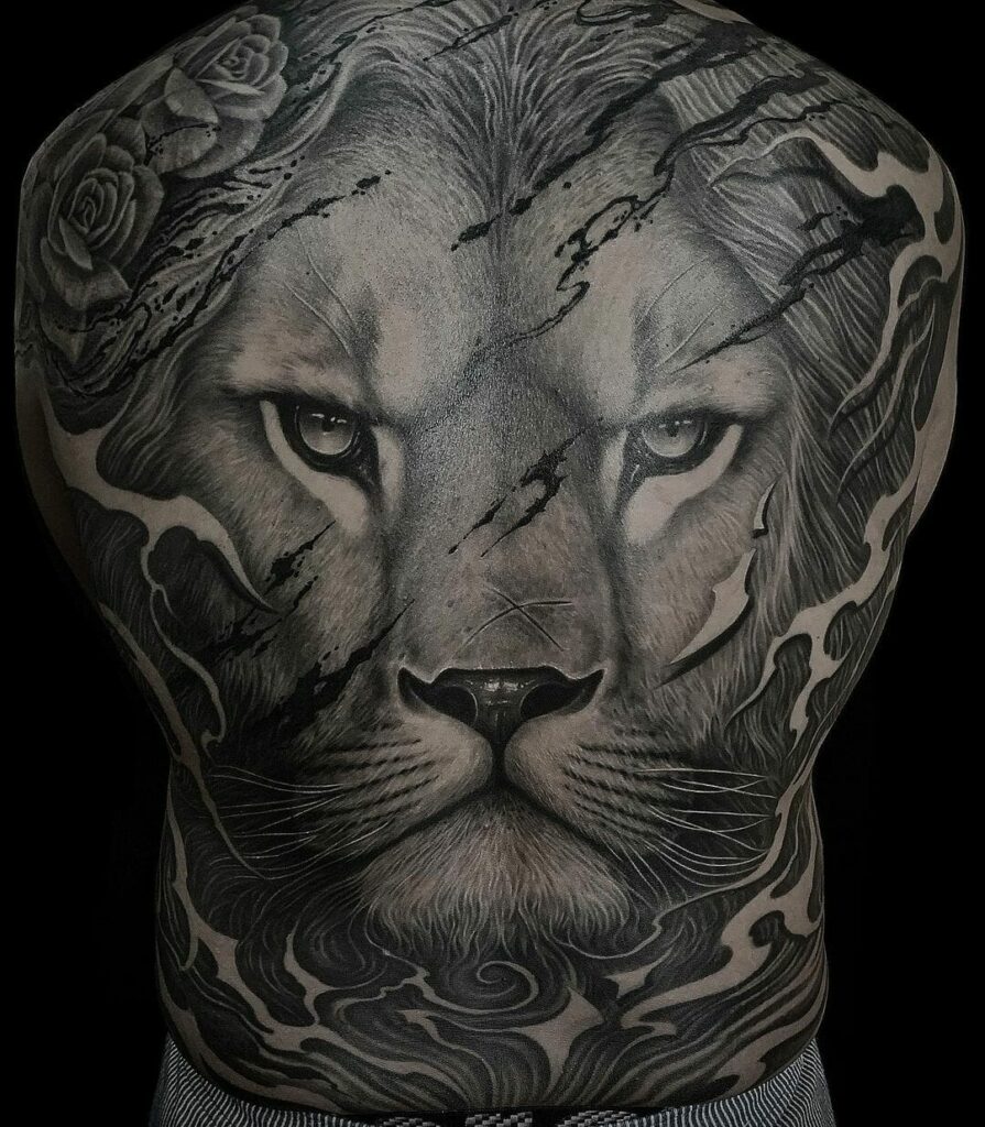 15+ Full-Back Tattoo Ideas You Have To See To Believe! 19 Incredible Lion Back Piece Tattoo