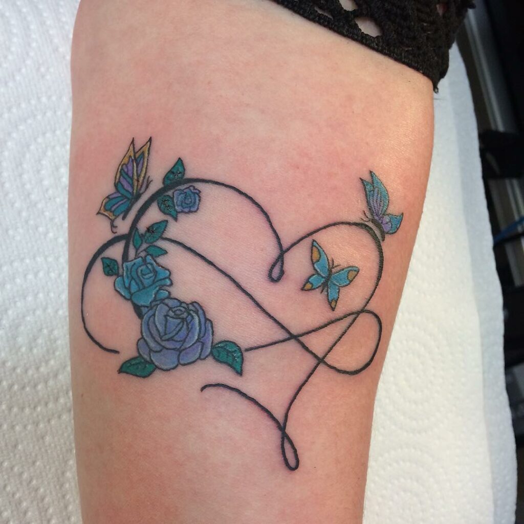 12+ Infinity Heart Tattoo With Names Ideas To Inspire You! 15 Infinity Sign With Heart, Flowers And Butterflies
