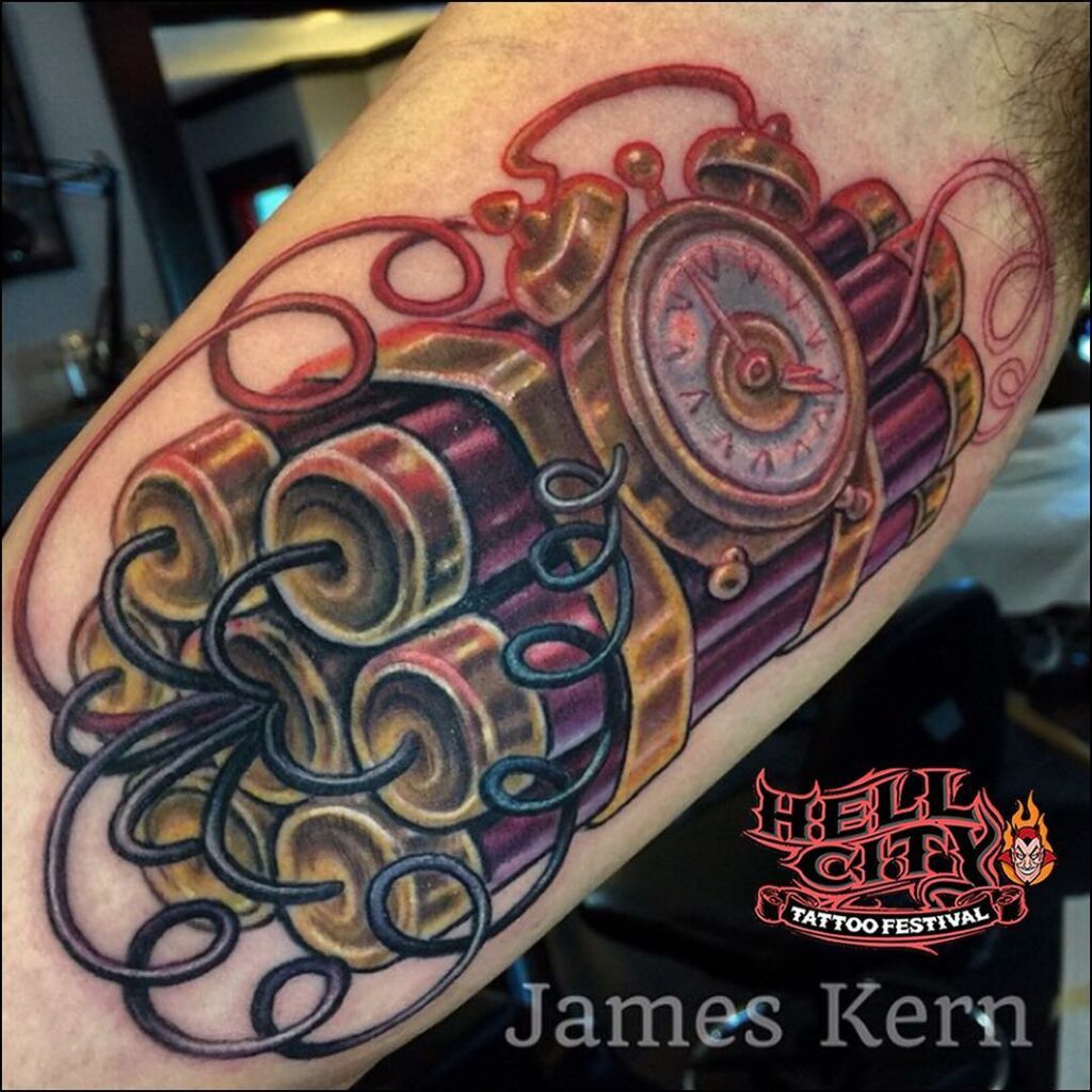 11+ Time Bomb Tattoo Ideas That Will Blow Your Mind! 17 Inner Arm Time Bomb Tattoo