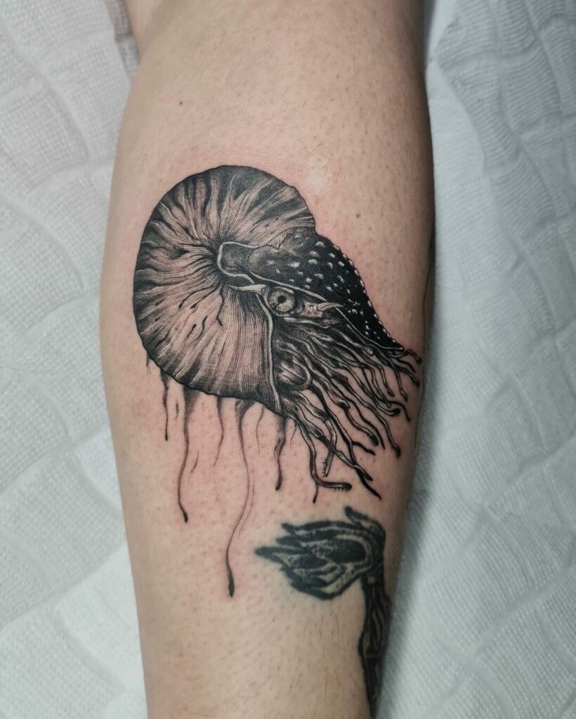 10+ Marine Tattoo Ideas You Have To See To Believe! 16 Inside A Shell