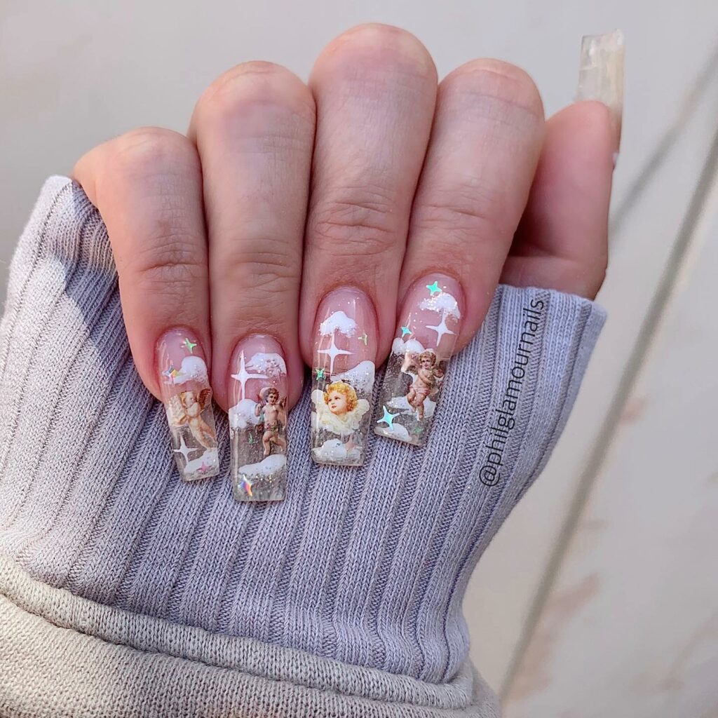 49 Latest Thanksgiving Nail Designs For 2024 16 Iridescent Beetle Wings