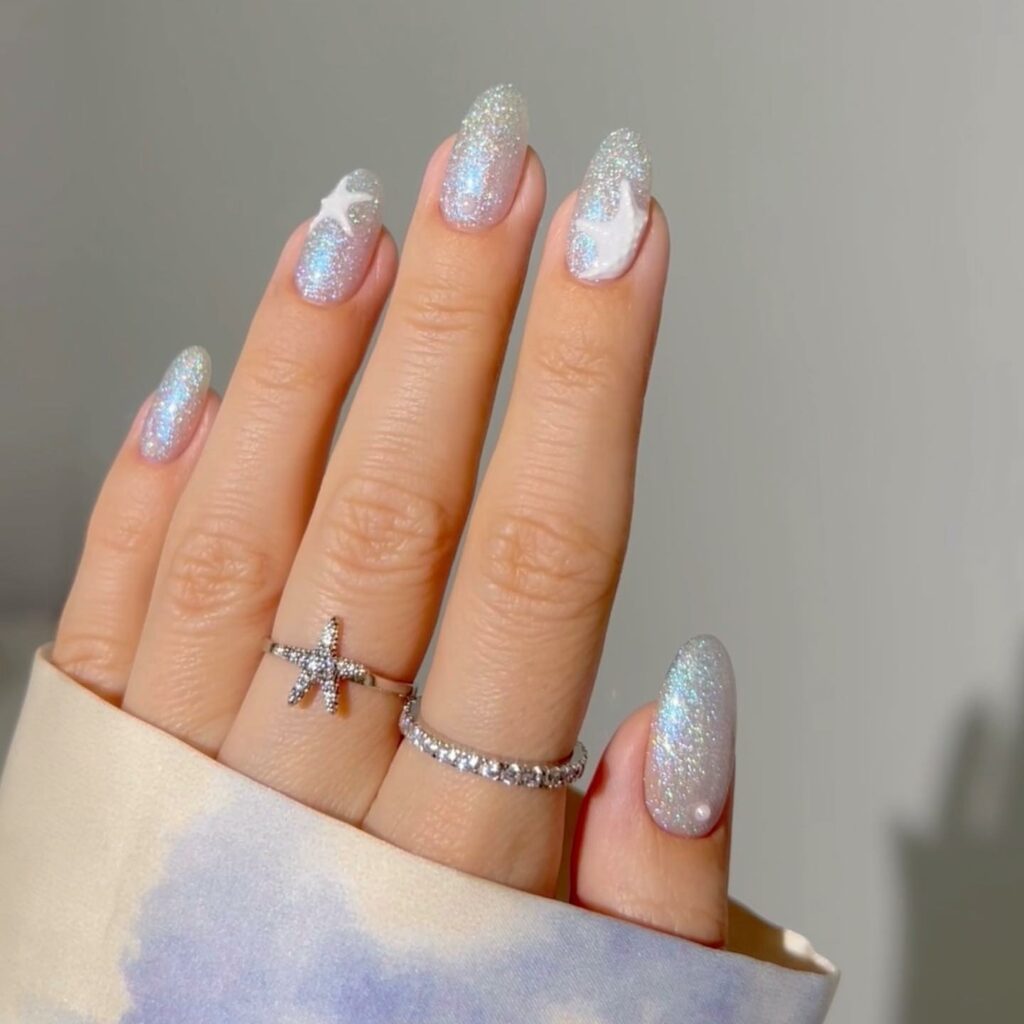 Elegant Pearl Nail Designs to Try in 2024 π 17 Iridescent Gold Mermaid