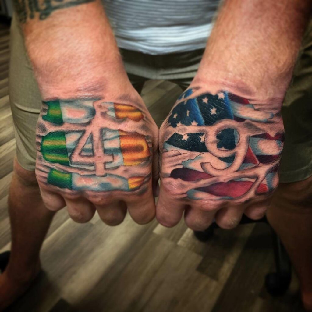 11+ Irish American Tattoo Ideas That Will Blow Your Mind! 15 Irish Flag Tattoo And American Flag Tattoo