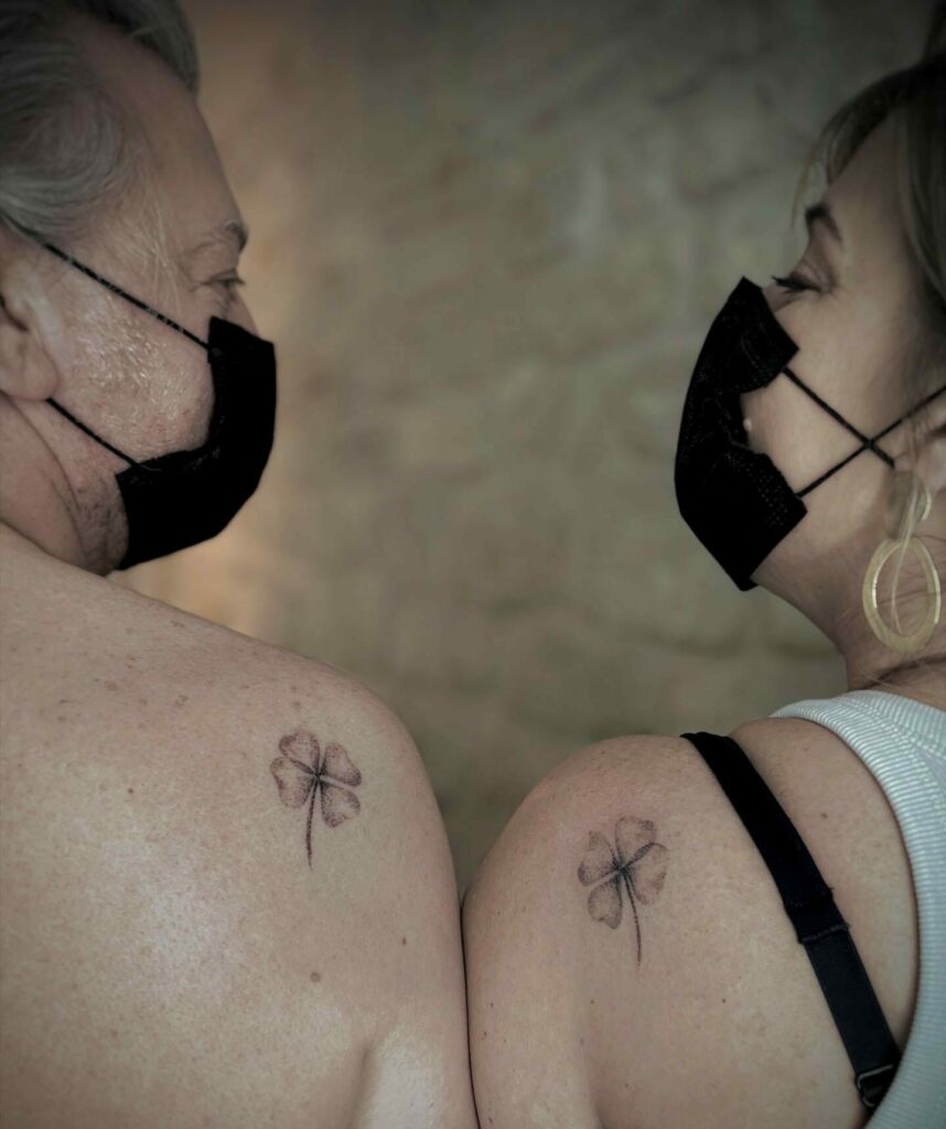11+ Luck Tattoo Ideas That Will Blow Your Mind! 11 Irish Four Leaf Clovers Luck Tattoo