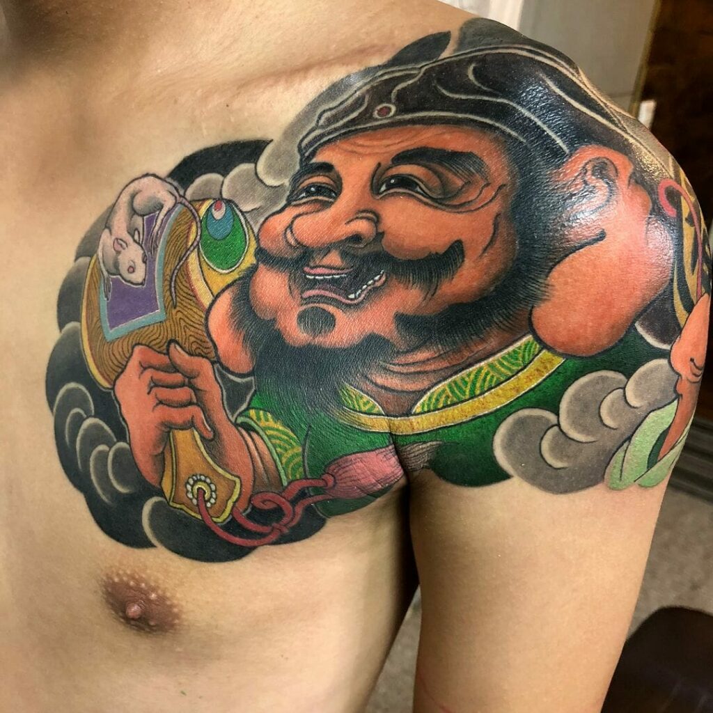 11+ Luck Tattoo Ideas That Will Blow Your Mind! 14 Japanese Daikoku Luck Tattoo