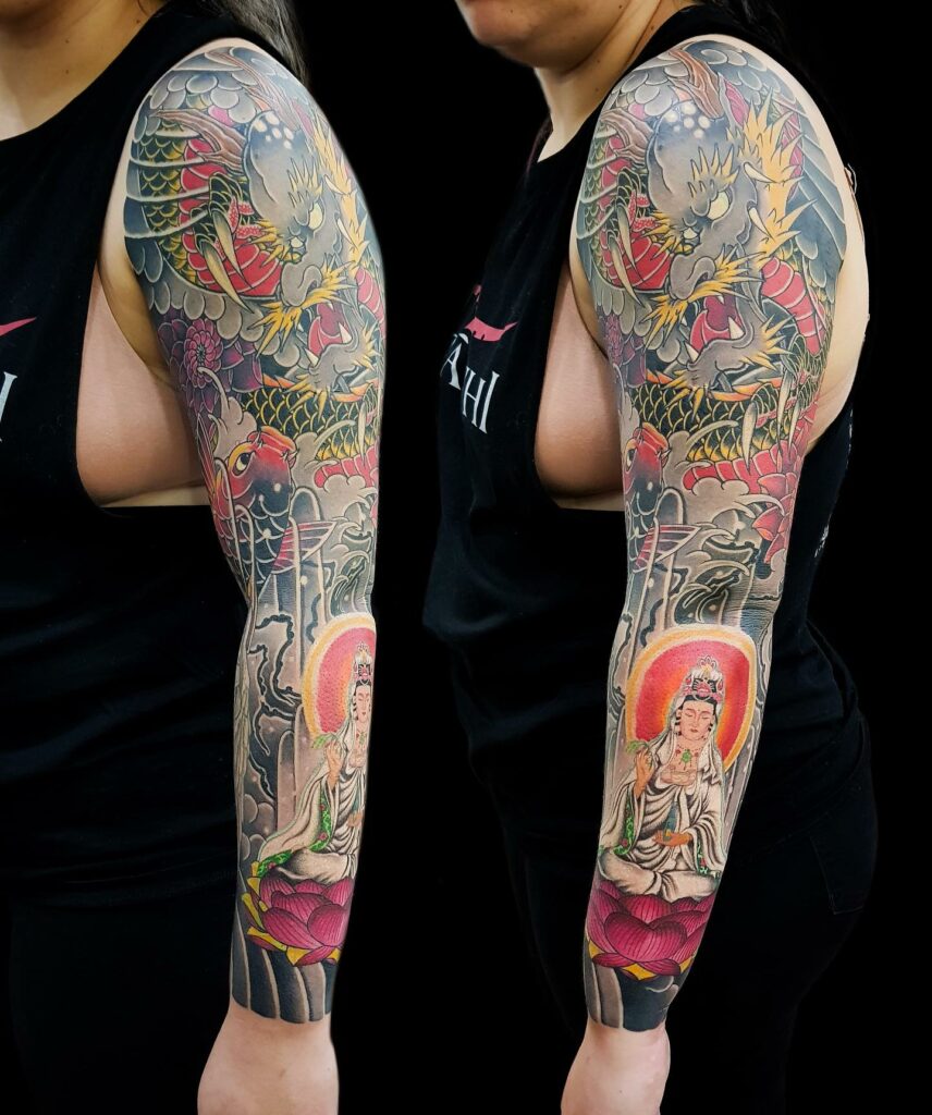 11+ Japanese Full Sleeve Tattoo Ideas To Inspire You! 15 Japanese Dragon Tattoo