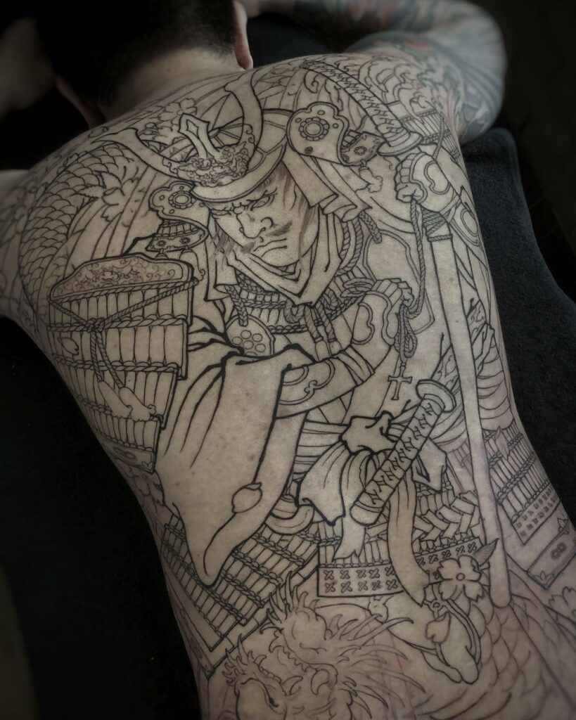 12+ Samurai Tattoo Back Ideas To Inspire You! 20 Japanese Samurai Back Tattoo
