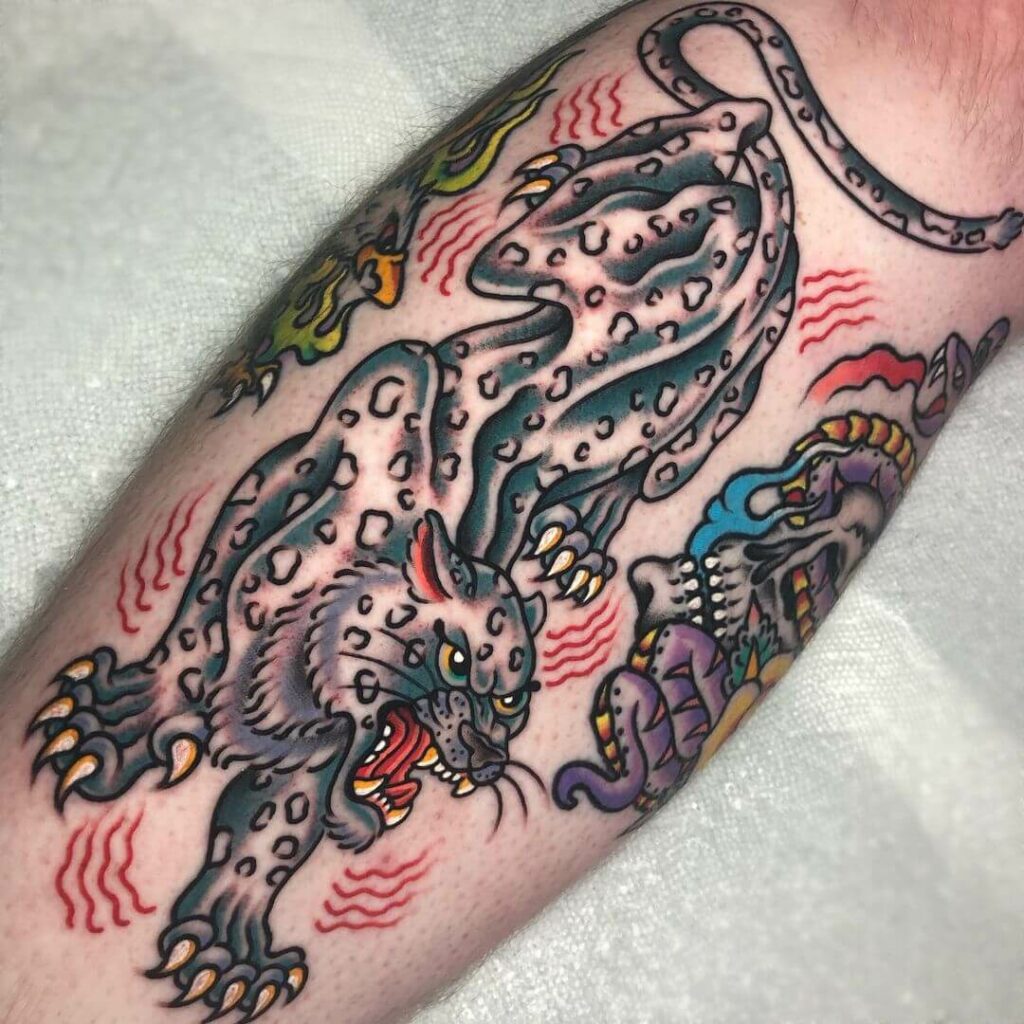 12+ Best Snow Leopard Tattoo Ideas To Inspire You! 17 Japanese Snow Leopard Tattoo
