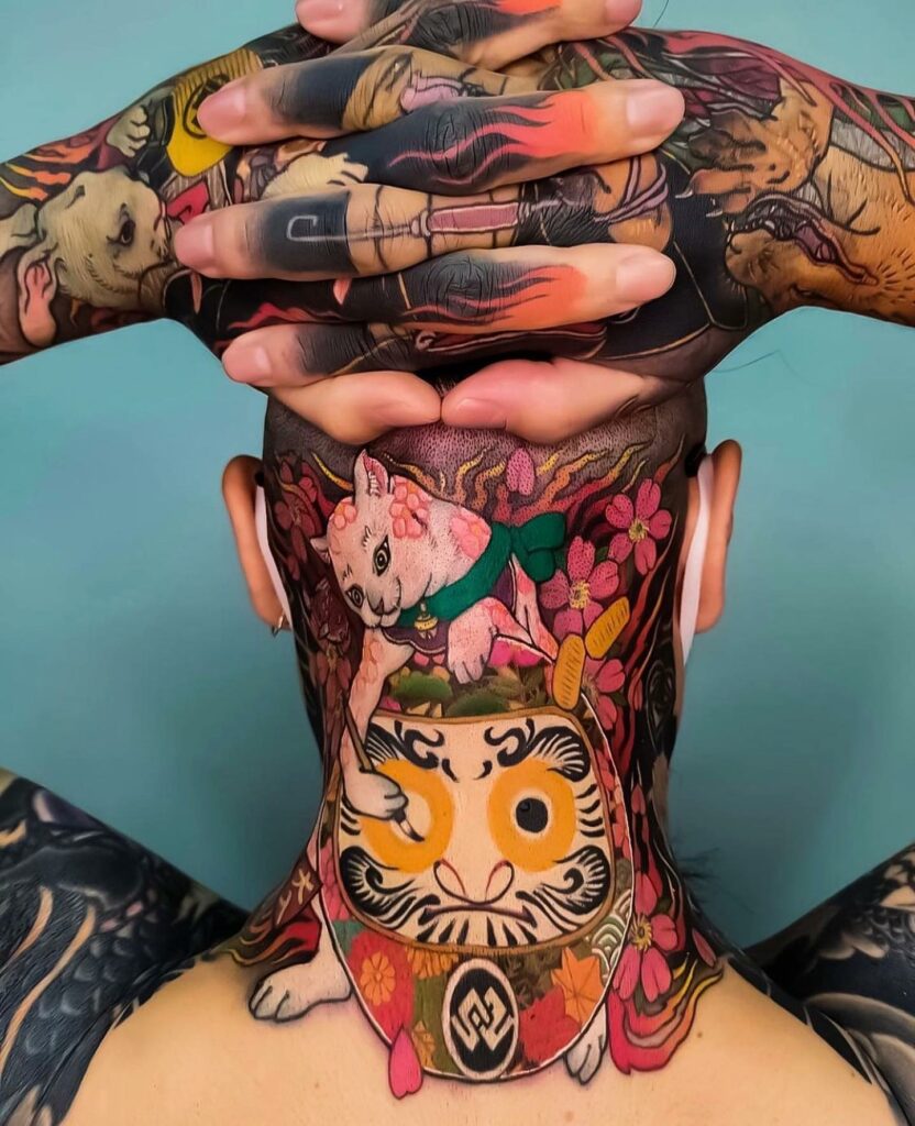 12+ Neck Sleeve Tattoo Ideas To Inspire You! 13 Japanese Style Full Neck Sleeve Tattoo Ideas For Men