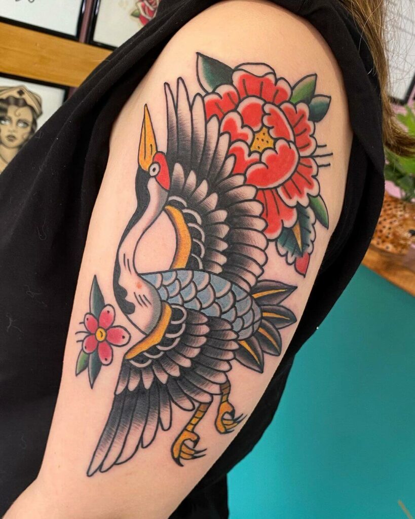 11+ Traditional Japanese Tattoo Ideas You Have To See To Believe! 14 Japanese Tattoos With The Crane