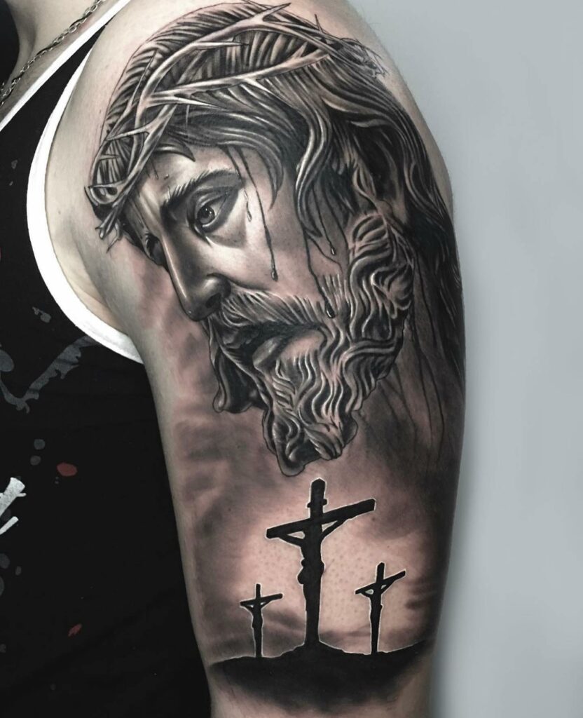 11+ Gangster King Crown Tattoo Ideas That Will Blow Your Mind! 13 Jesus Christ Crown Thorns Tattoo