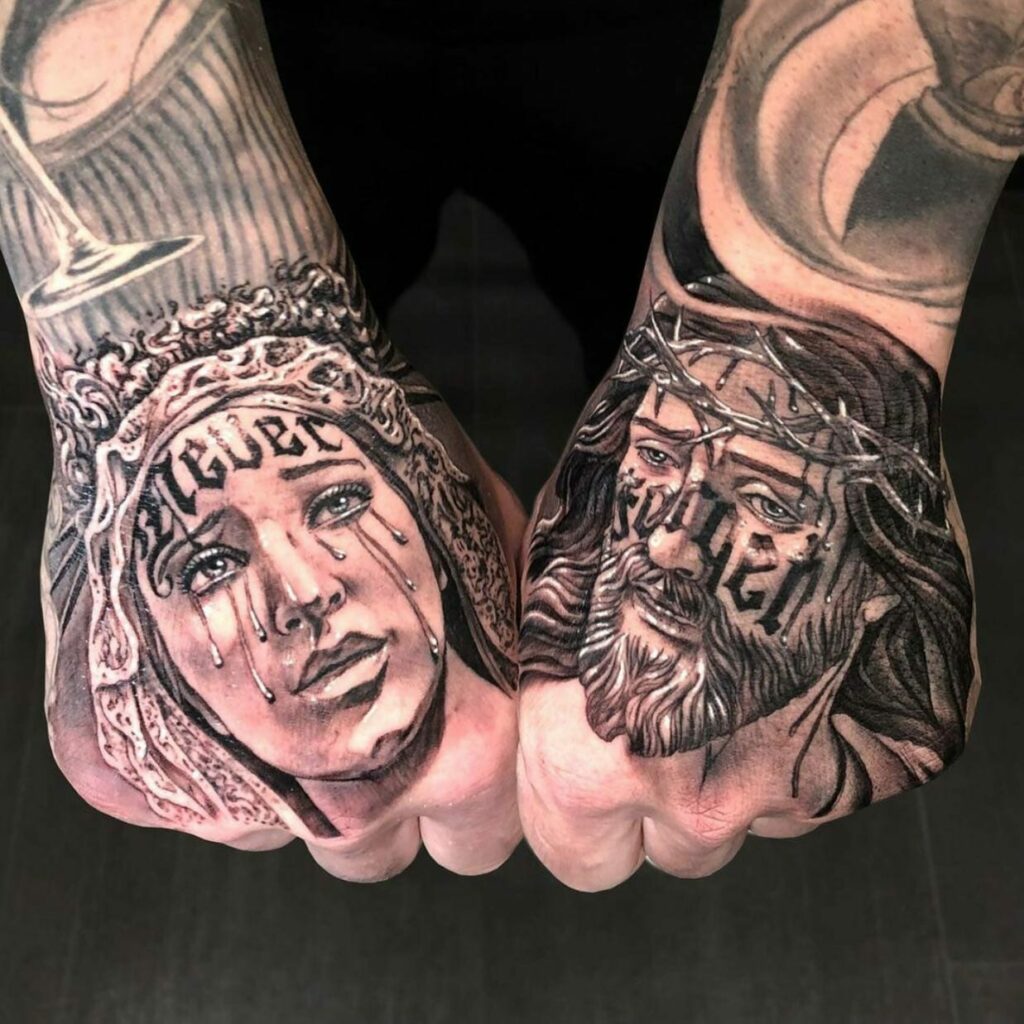 11+ Jesus Tattoo Forearm That Will Blow Your Mind! 13 Jesus Christ and Virgin Mary Forearm Tattoo