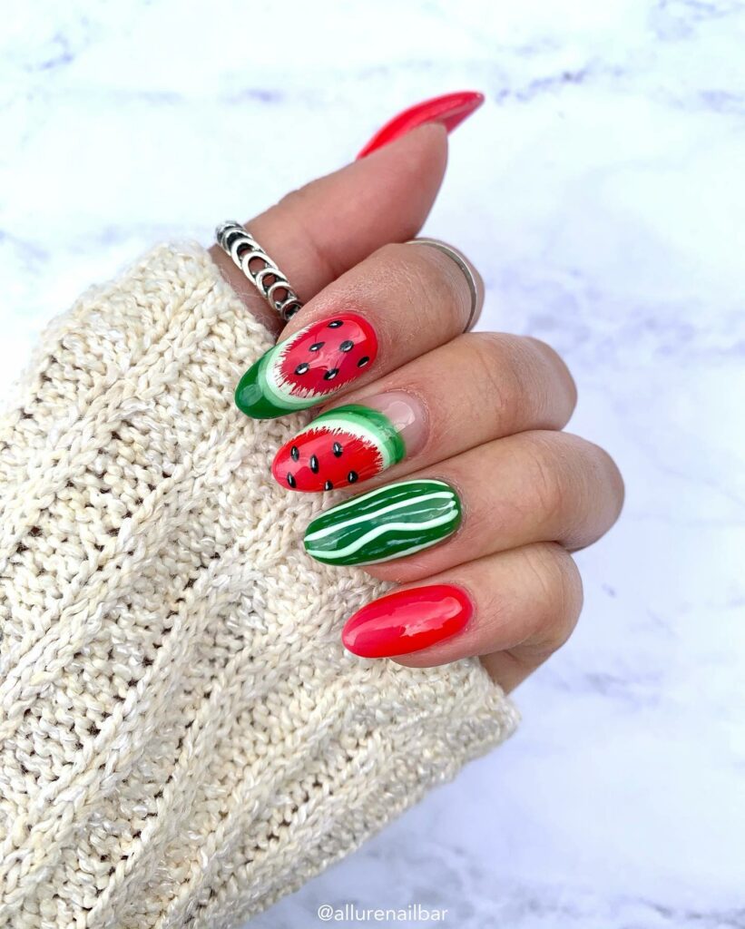 29 LATEST WATERMELON NAIL DESIGNS TO TRY IN 2024! 22 Juicy Watermelon Nails Splash