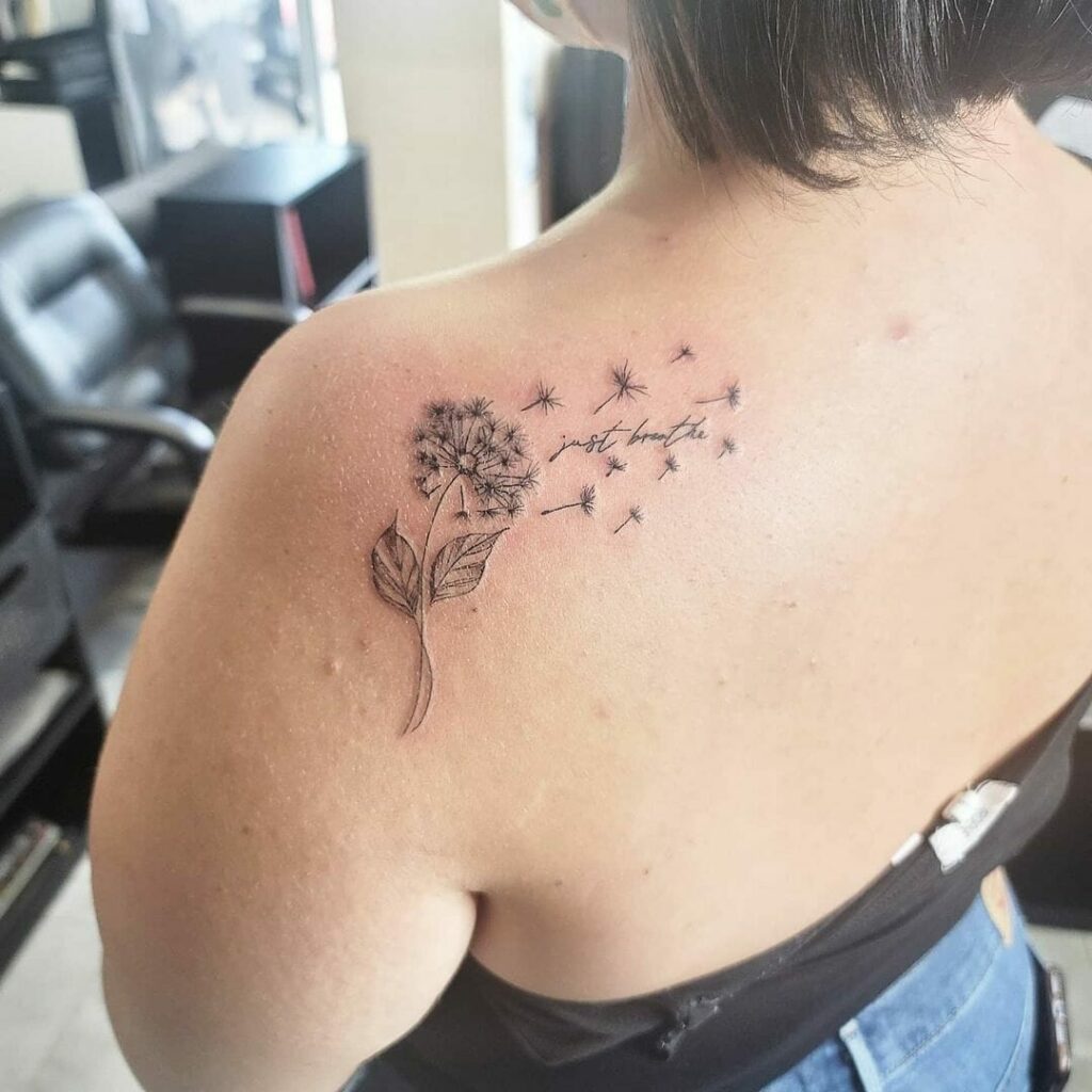 11+ Just Breathe Tattoo Ideas You Have To See To Believe! 18 'Just Breathe' Tattoo Ideas With Dandelion Flowers