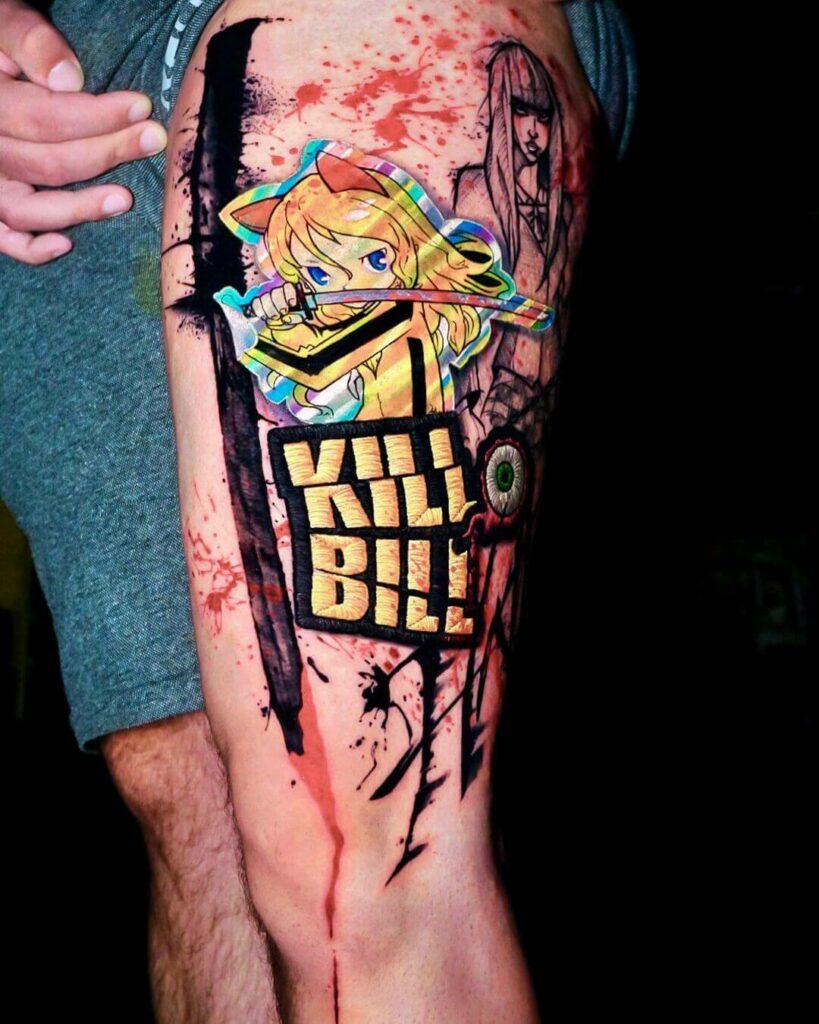 11+ Holographic Tattoo Ideas That Will Blow Your Mind! 16 Kill Bill Holographic Work Patch Tattoo