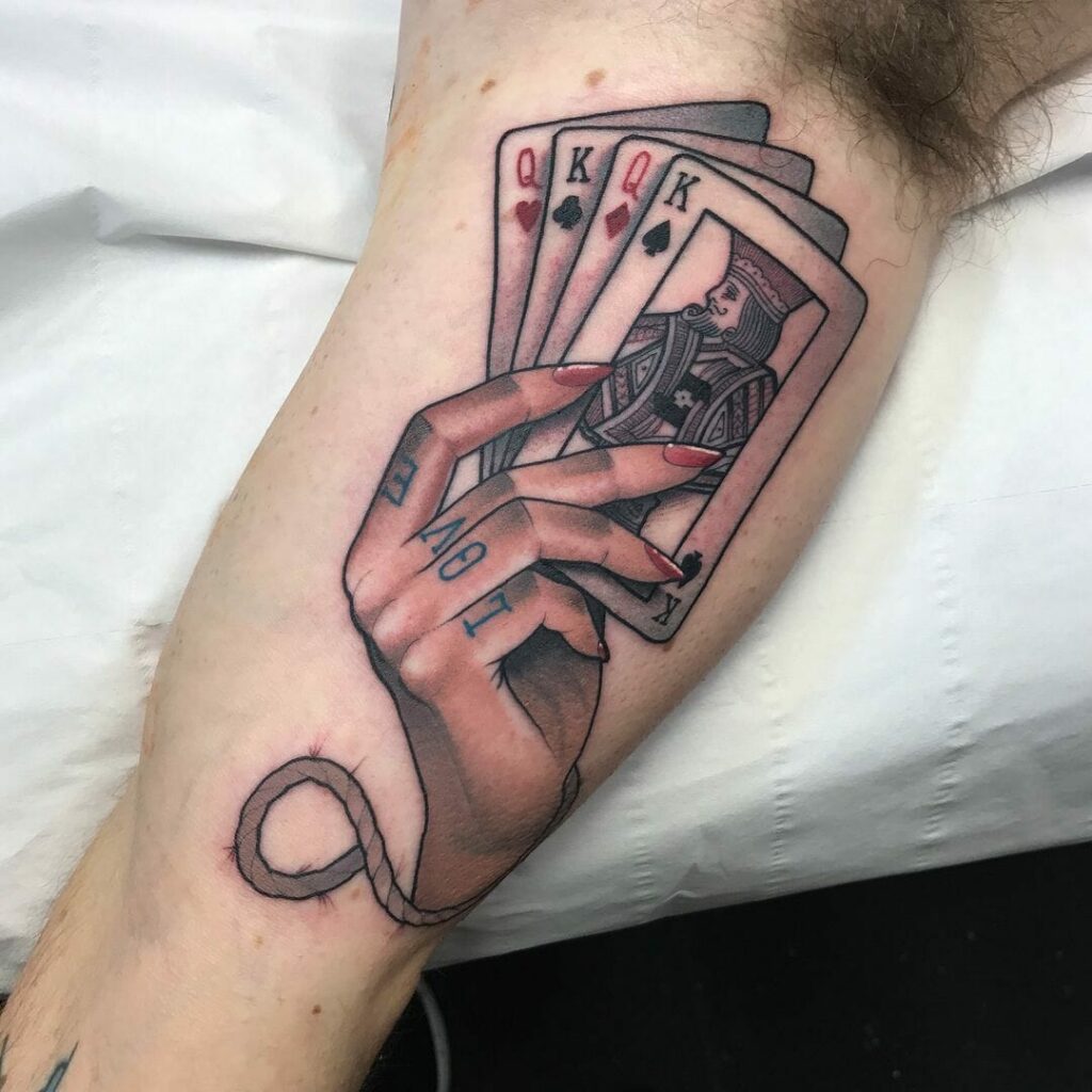 11+ Playing Cards Tattoo Ideas To Inspire You! 11 King And Queen Card Tattoo