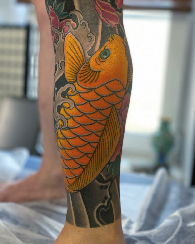 22+ Leg Tattoo For Women That Will Blow Your Mind! 21 Koi Fish Leg Tattoo