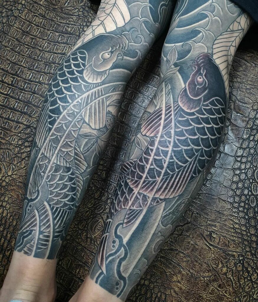 11+ Tattoo On Legs Ideas That Will Blow Your Mind! 20 Koi Fish Tattoo