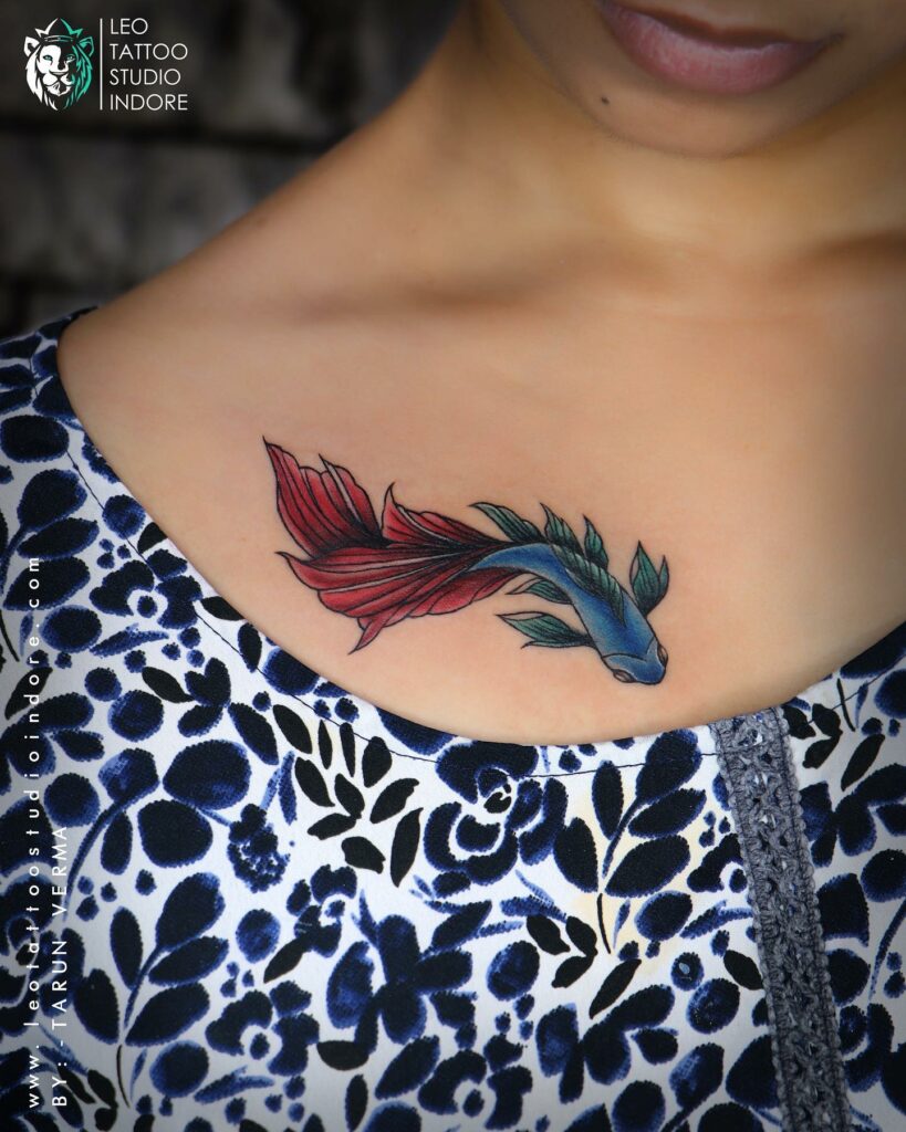 11+ Women's Animal Tattoo Ideas That Will Blow Your Mind 11 Koi Fish Tattoo On Chest