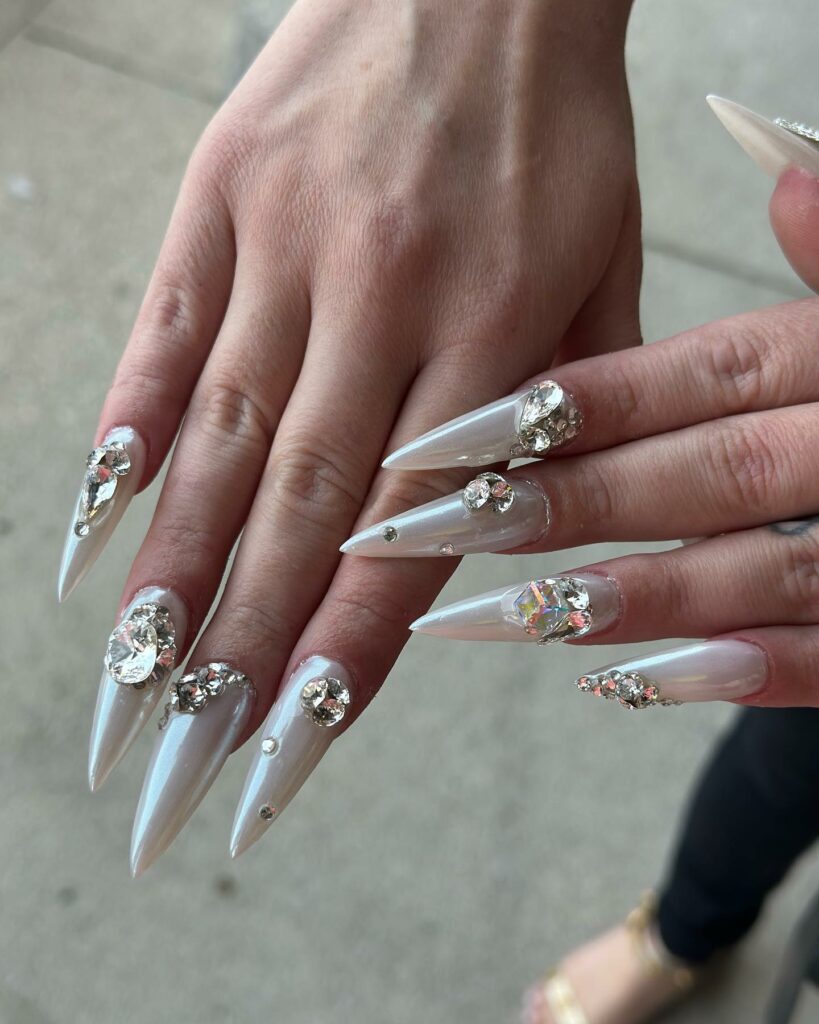 50 Latest Stiletto Nail Ideas To Try 2024! 58 White Stiletto Nails