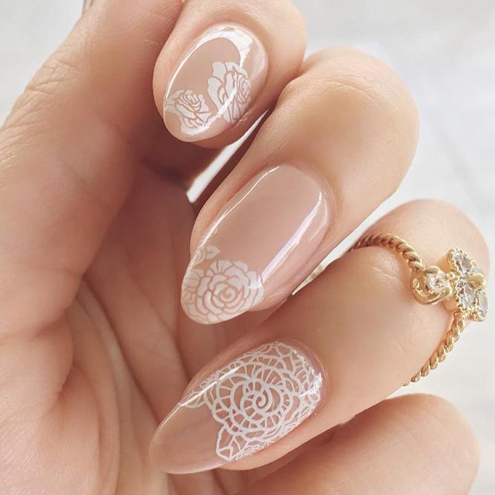 55 Latest Short Acrylic Nail Designs To Try In 2024! 23 Lace Patterns