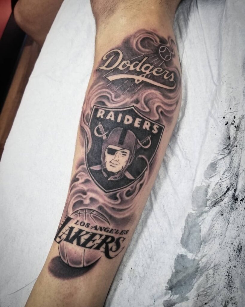 11+ Raiders Tattoo Ideas That Will Blow Your Mind! 13 Las Vegas Raiders Full Sleeve Tattoo