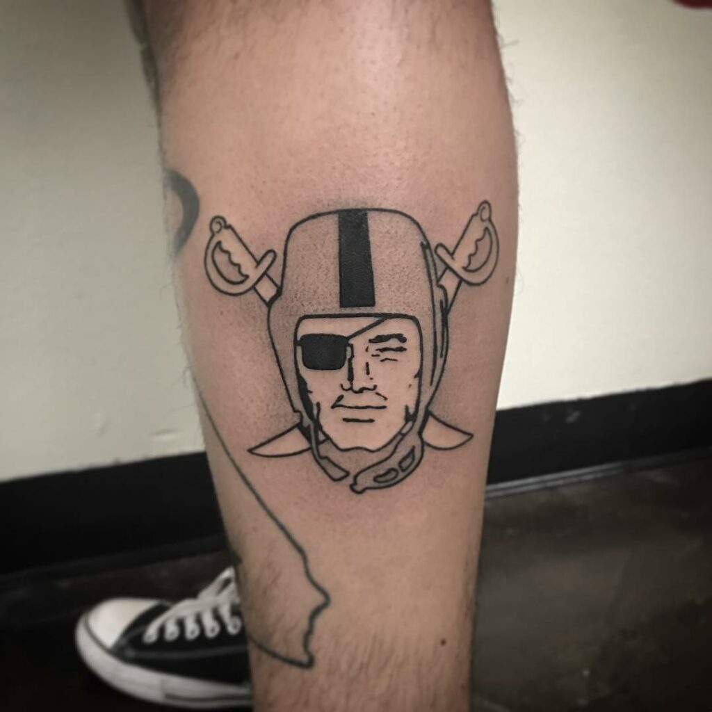11+ Raiders Tattoo Ideas That Will Blow Your Mind! 14 Las Vegas Raiders Tattoo