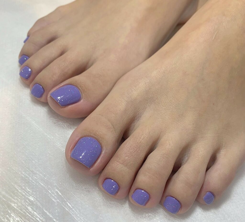 21 Latest Nude Pedicure Designs To Try In 2024! 30 Purple Nude Pedicure
