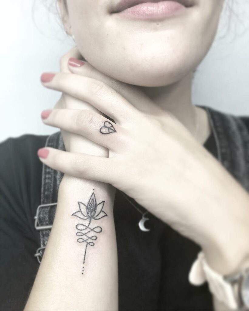 17+ Finger Heart Tattoo Ideas To Inspire You! 25 Leaf Finger Heart Tattoo