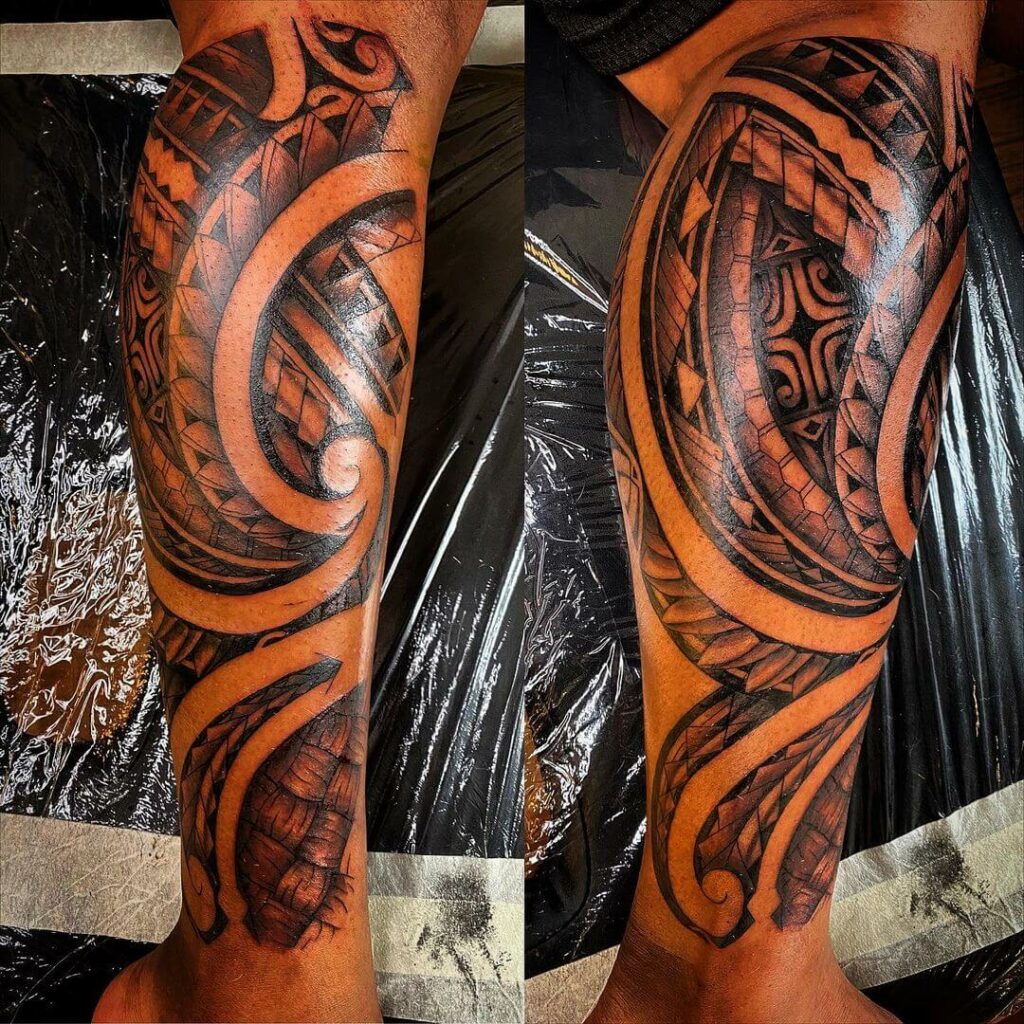 12+ Leg Tribal Tattoo Ideas To Inspire You! 13 Leg Tribal Hawaiian Tattoos
