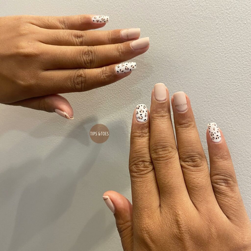 49 Latest Thanksgiving Nail Designs For 2024 42 Leopard Spots and Earthy Neutrals