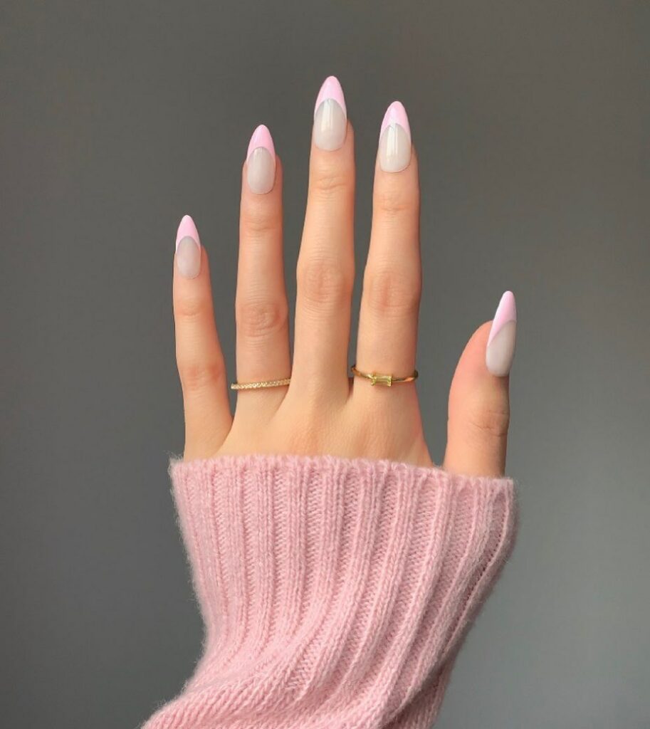 50 Latest Almond Shape Nail Ideas To Try In 2024! 45 Light Pink French Almond Nails