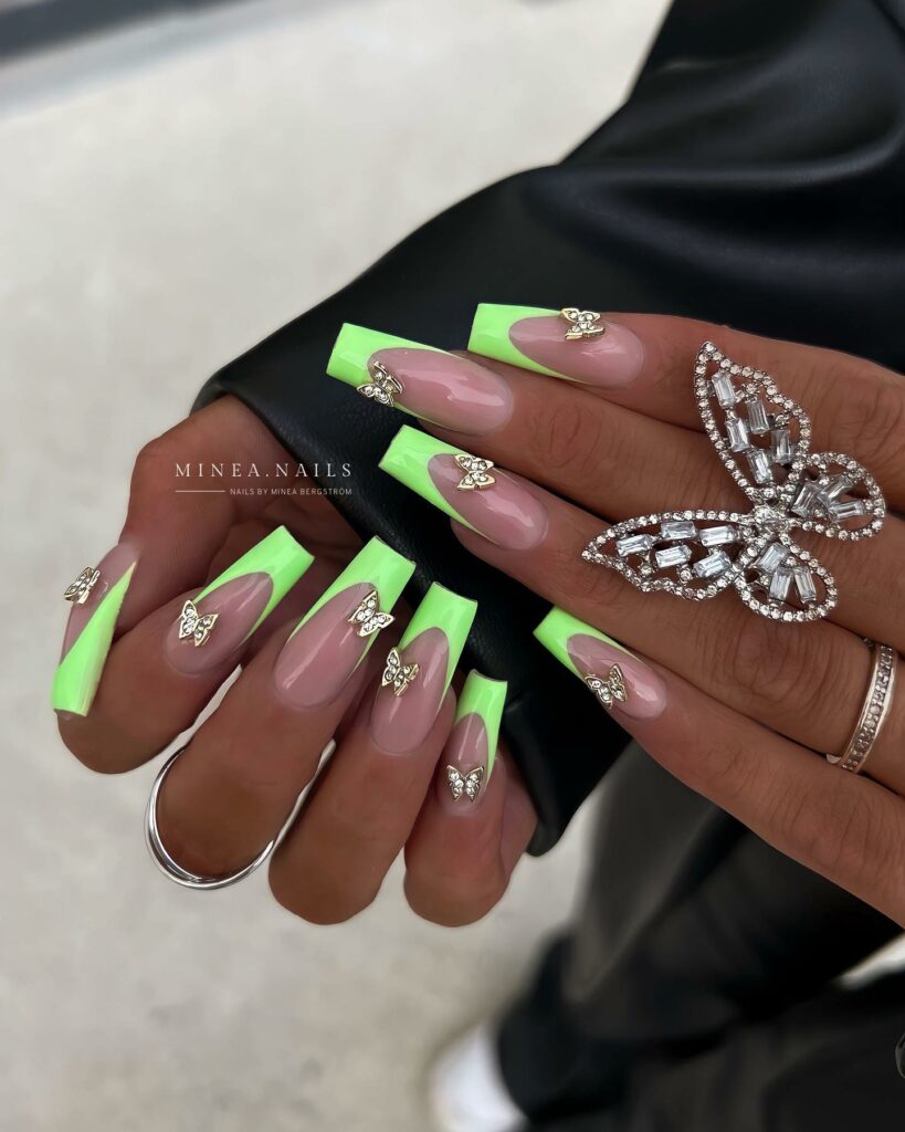 20 Latest Pink And Green Nail Ideas To Try In 2024! 10