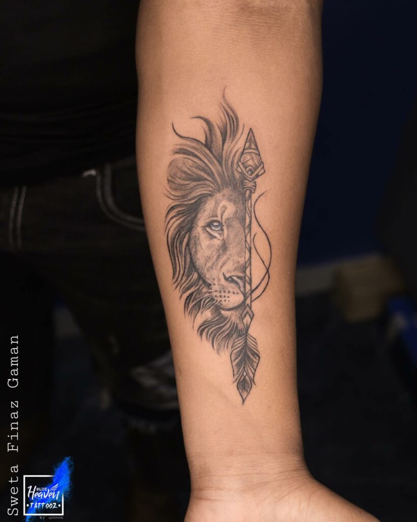 10+ Arrow Tattoos For Men That Will Blow Your Mind! 13 Lion And Arrow Tattoo For Men