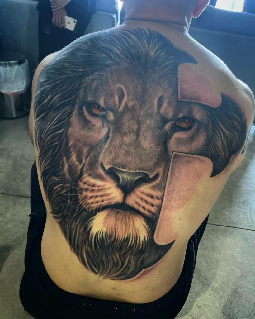 11+ Lion And Cross Tattoo Ideas That Will Blow Your Mind! 10 Lion And Cross Tattoo