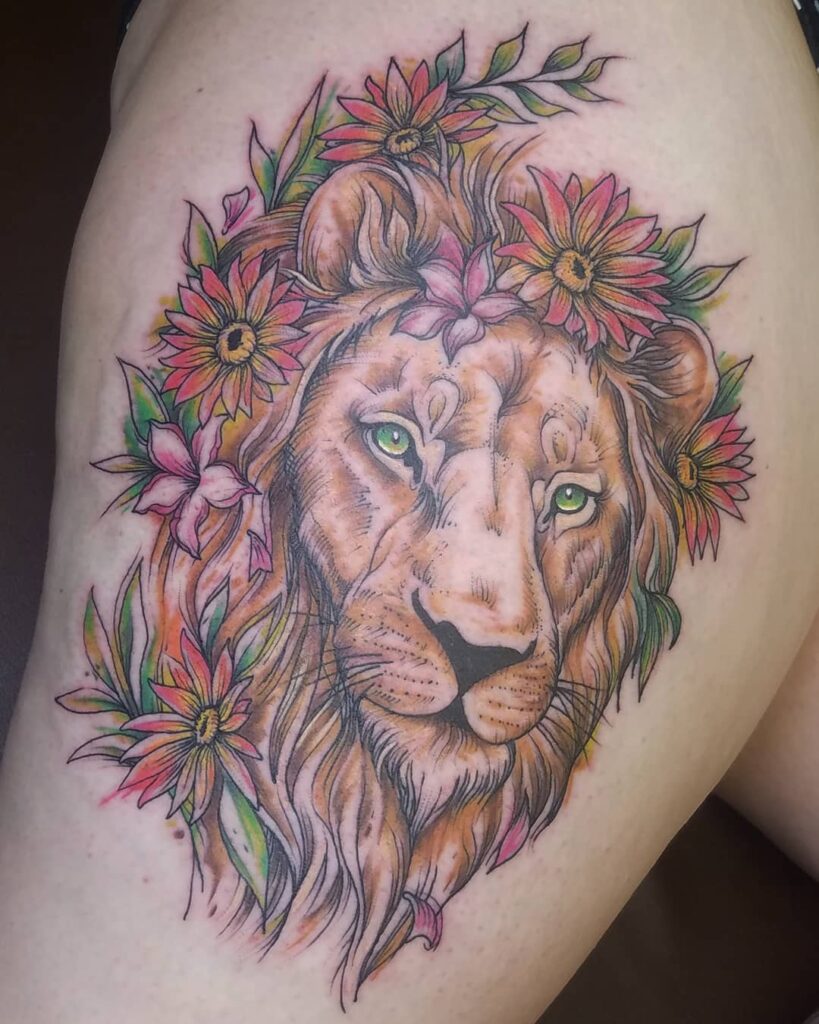 22+ Leg Tattoo For Women That Will Blow Your Mind! 27 Lion Leg Tattoos