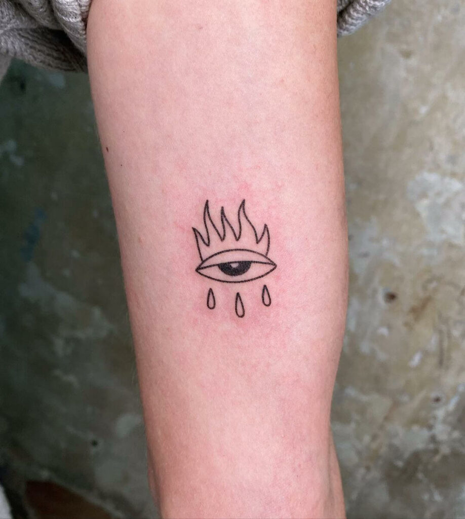 12+ Eye Tattoo On Forearm Ideas To Inspire You! 18 Little Burning Eye Tattoo