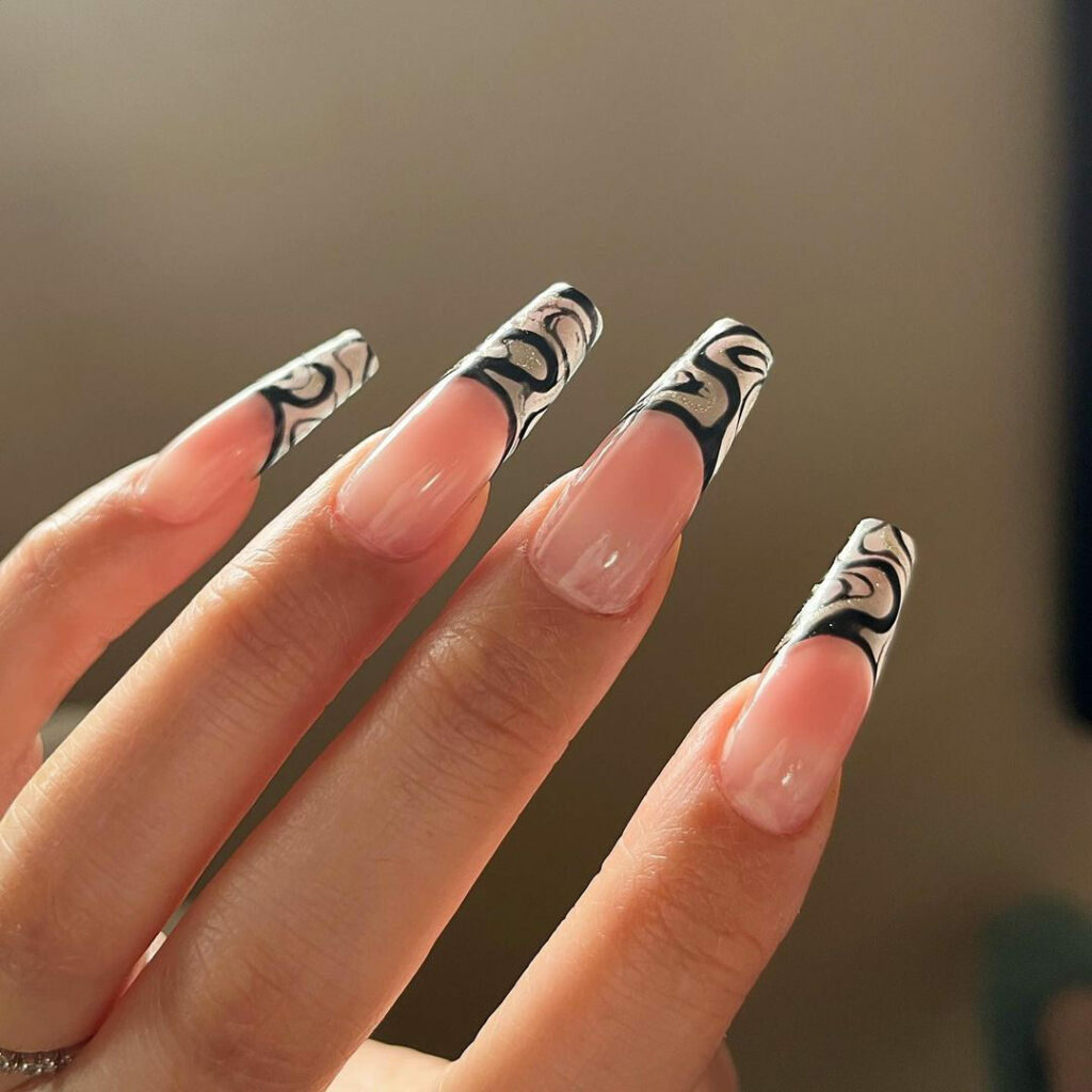 Mesmerizing Galaxy Nail Designs to Try in 2024 π 45 Long Coffin Nails with Glitter