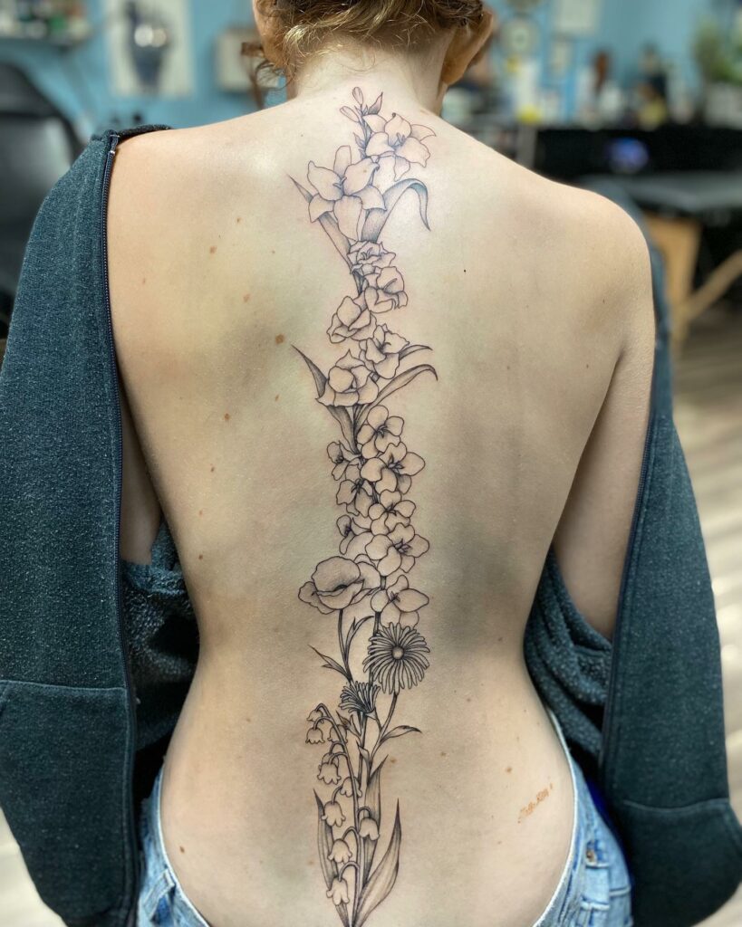 11+ Flower Spine Tattoo Ideas That Will Blow Your Mind! 11 Long Floral Back Tattoos For Women