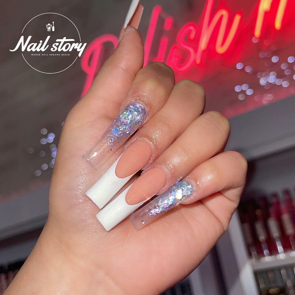 27 Latest Glitter Ombré Nail Designs To Try In 2024! 30 Elegance in Long Nude Ombré Glitter Nails