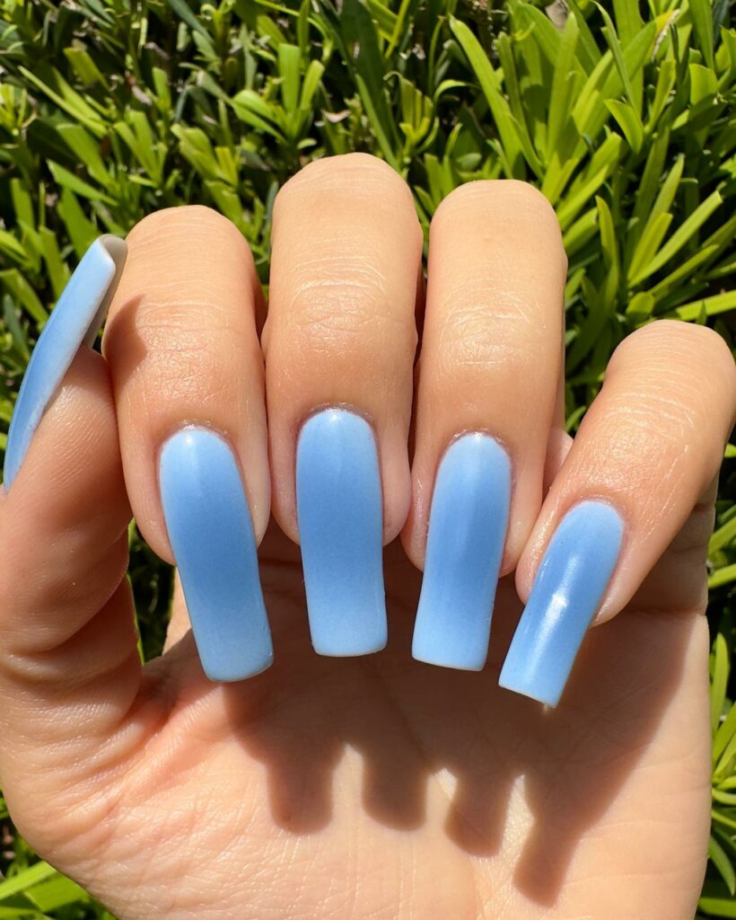 20 Latest Cinderella Nail Ideas To Try In 2024! 27 Long Square Cinderella Inspired Blue Nails