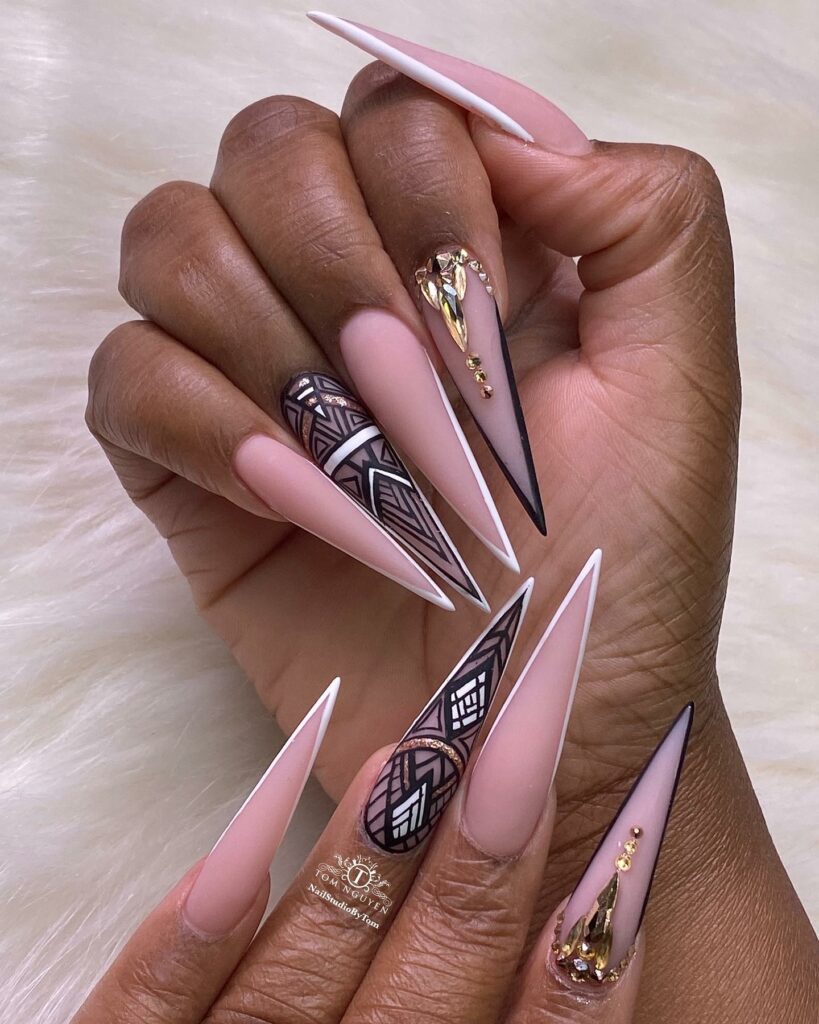 50 Latest Stiletto Nail Ideas To Try 2024! 16 Long Pink Stiletto Nails