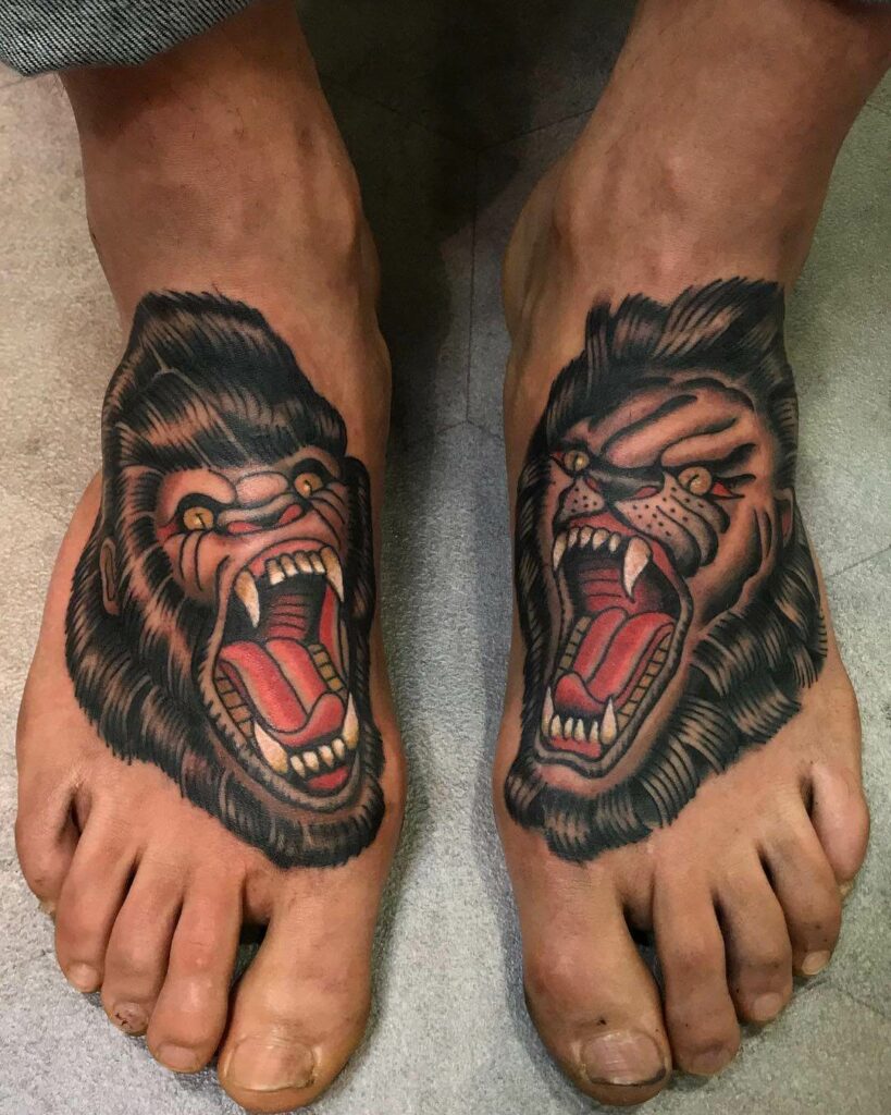 11+ King Kong Tattoo Ideas That Will Blow Your Mind! 6 Look Down To See Your King Kong!