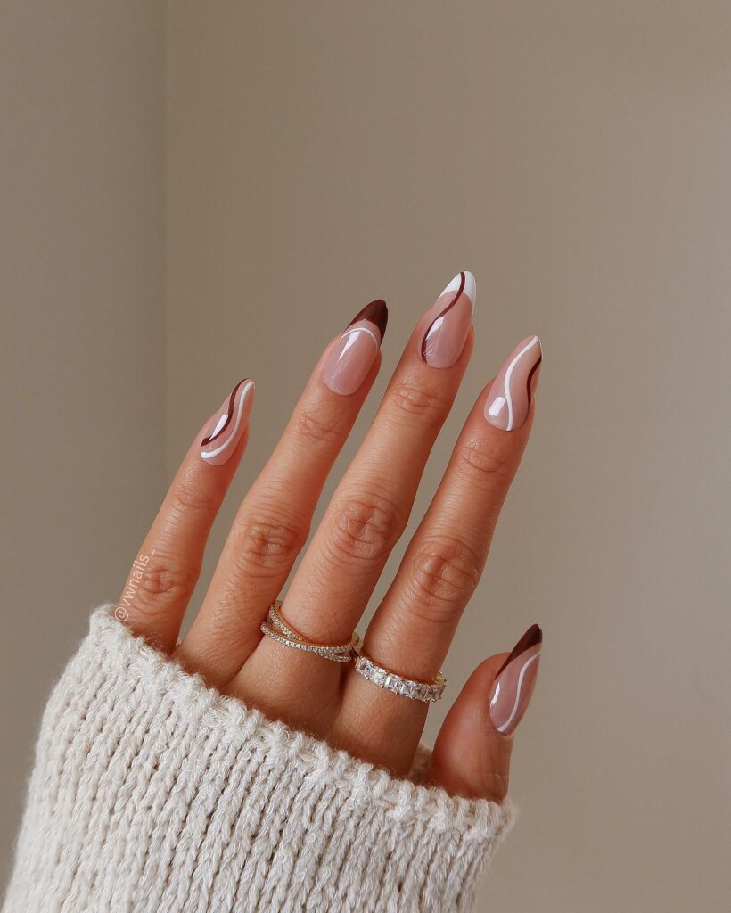 Try Out 40 Simple and Elegant Nail Designs for 2024 28 Loose Lines