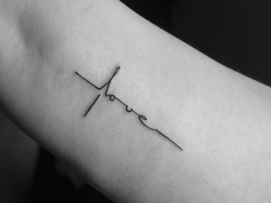 10+ Wrist Cross Tattoo Ideas That Will Blow Your Mind! 15 Love Word Cross Tattoo