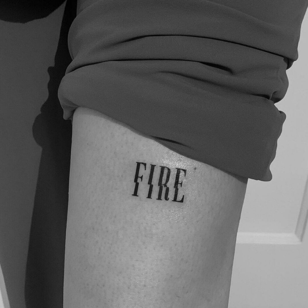 11+ One Word Tattoo Ideas That Will Blow Your Mind! 14 Lucifer Fire Tattoos