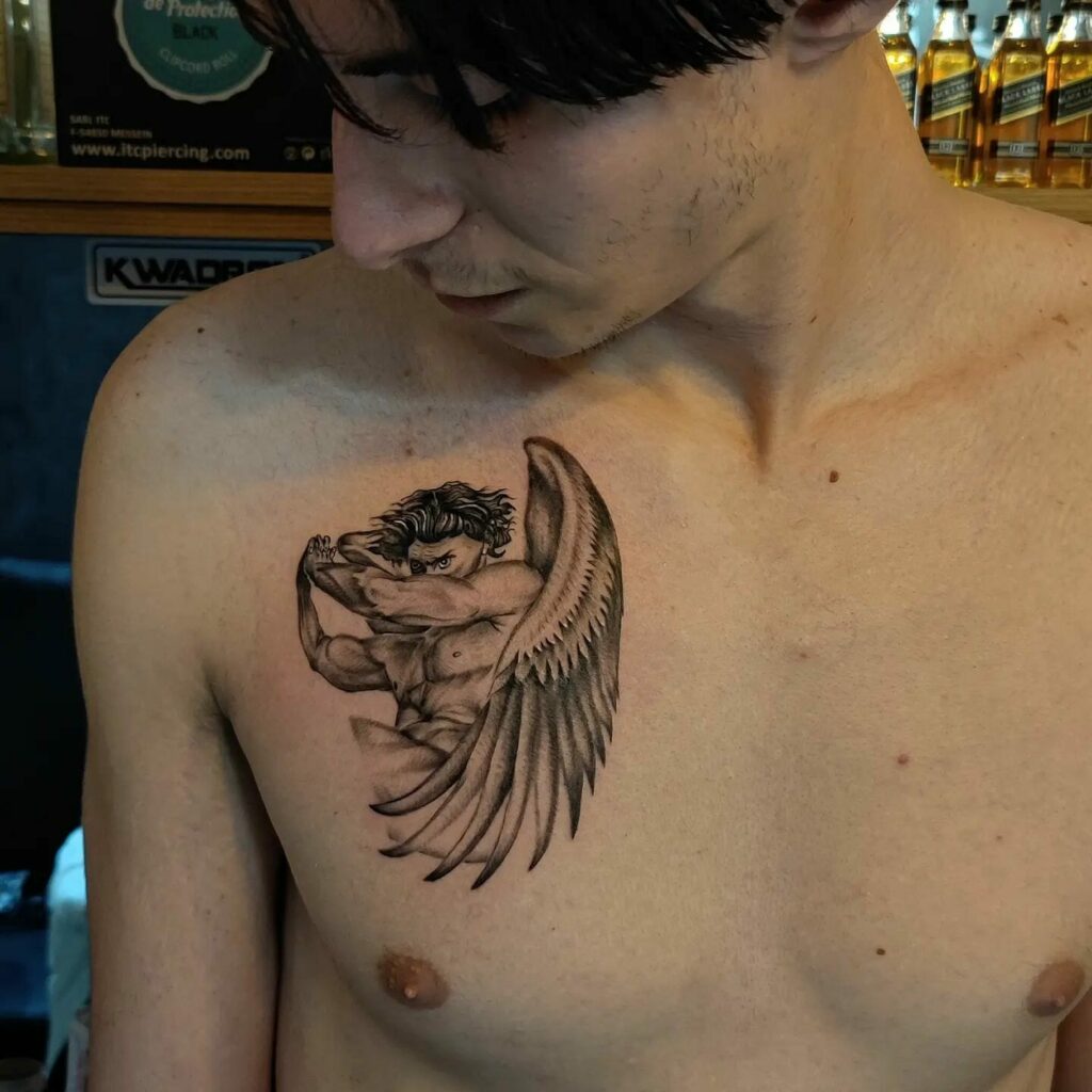 11+ Wings On Chest Tattoo Ideas That You Have To See To Believe! 12 Lucifer Tattoo On Chest
