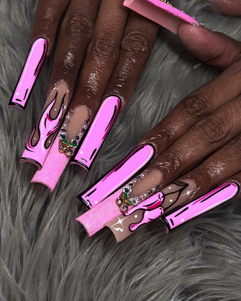 44 Latest Pop Art Nail Designs To Try In 2024! 45 Lustrous Pink Elegance