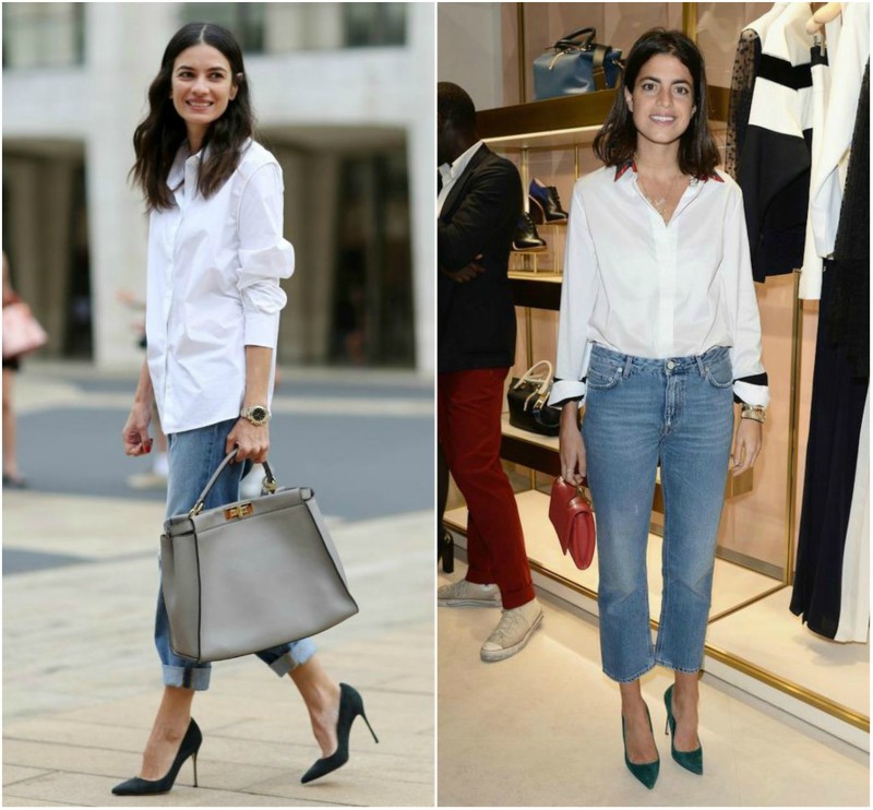 15 of the Best Mom Jeans & How to Style Them 19 Mom Jeans with a white shirt styled for the office